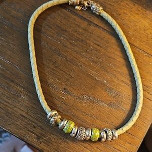 Elegant Gold and Silver Beaded Necklace
